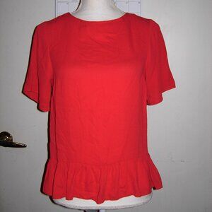 ASOS Red Ruffle Hem Top S